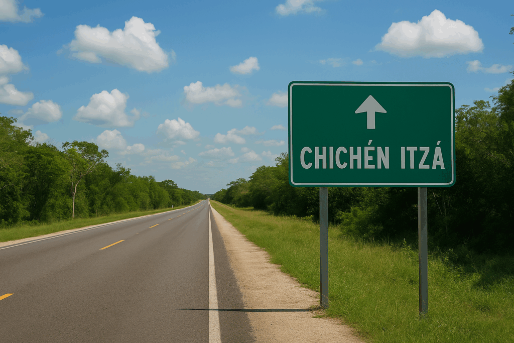 Straße zur Chichén Itzá Weltwunder